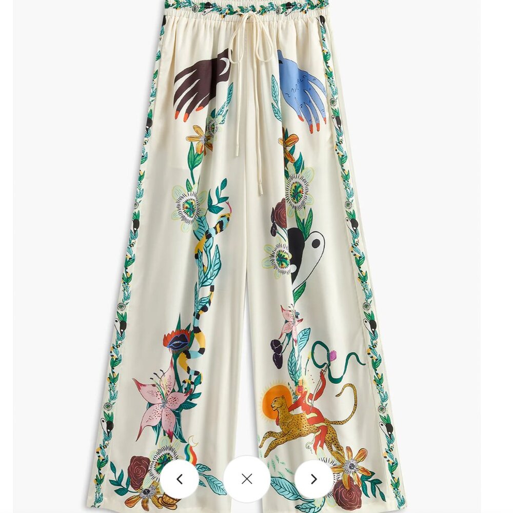 Commense Silk Grafitti Pants